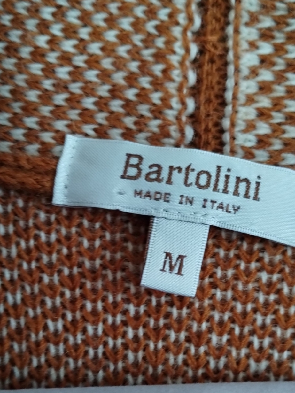 Bartolini Aztec Rust and Ivory Knit Cardigan Medium - Picture 3 of 4